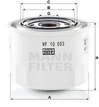 Oljefilter MANN-FILTER WP 10 003