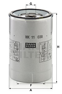 Bränslefilter MANN-FILTER WK 11 038 z