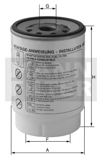 Bränslefilter MANN-FILTER PL 420/1 x