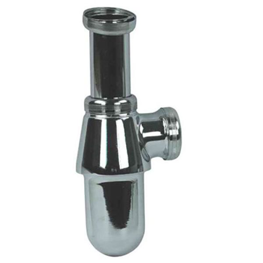 Gelia 3000920502 Pungvattenlås krom, för 32 mm rör