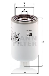 Bränslefilter MANN-FILTER WK 9165 x