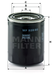Oljefilter MANN-FILTER WP 928/80