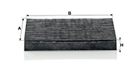 Kupéfilter MANN-FILTER CUK 2043