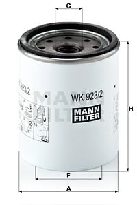 Bränslefilter MANN-FILTER WK 923/2 x