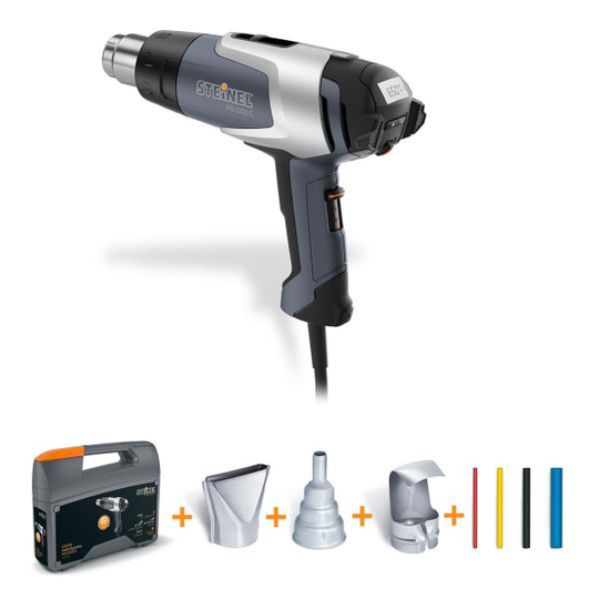 Steinel HG 2320E Hetluftspistol med väska, 2200 W, 80-630°C, LCD-display