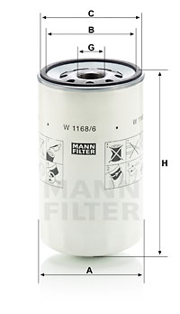 Oljefilter MANN-FILTER W 1168/6