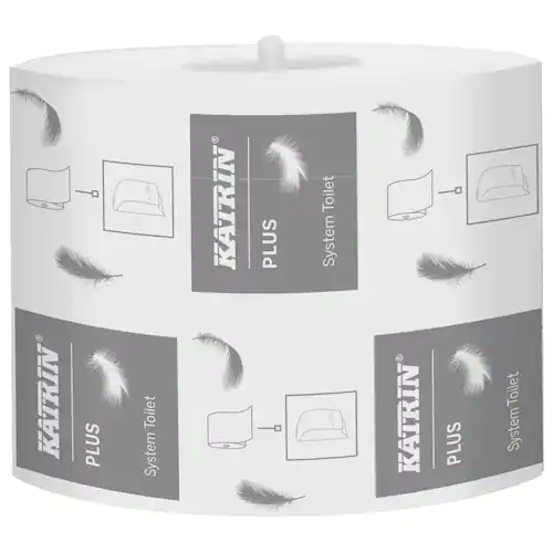KATRIN Toalettpapper Plus System 2-lagers, 684 ark, 100 mm, vit