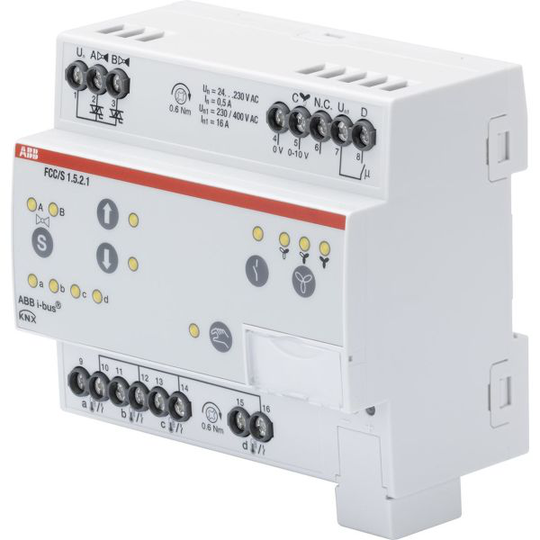 ABB 2CDG110235R0011 Fan Coil-kontroller 0-10V, 2 st ventil för motorutgångar PWM Manuell omkopplare: Ja