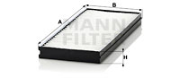 Kupéfilter MANN-FILTER CU 26 000-2