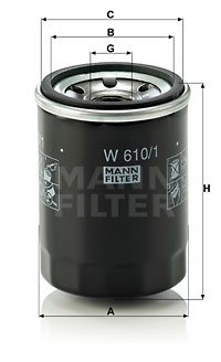 Oljefilter MANN-FILTER W 610/1