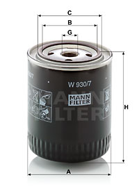 Oljefilter MANN-FILTER W 930/7