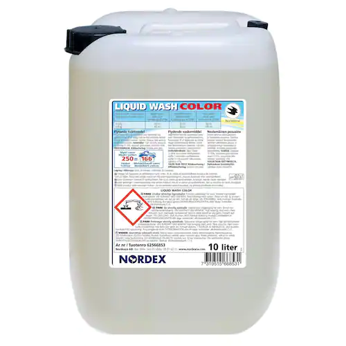 NORDEX Tvättmedel Liquid Wash Color för professionellt bruk,flytande, färg, utan parfym, 10L