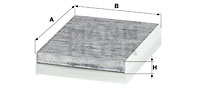 Kupéfilter MANN-FILTER CUK 2422