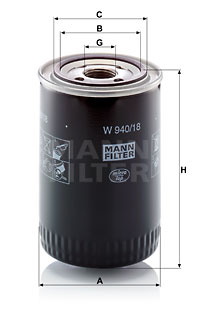 Oljefilter MANN-FILTER W 940/18
