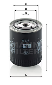 Oljefilter MANN-FILTER W 930