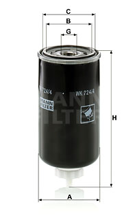 Bränslefilter MANN-FILTER WK 724/4