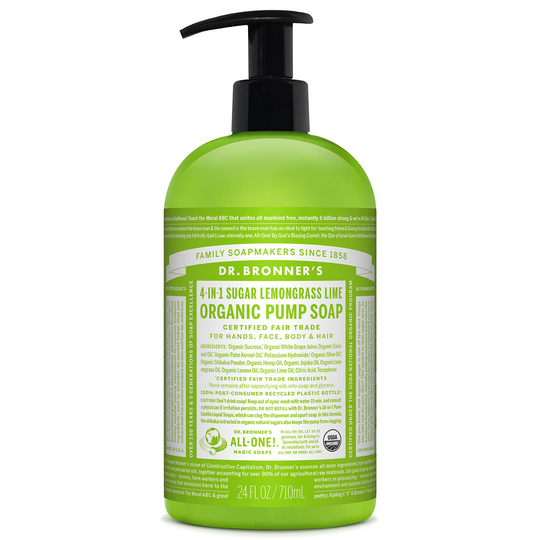 Dr. Bronner’s Organic Pump Soap Lemongrass-Lime 710 ml