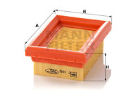 Filter, vevhusventilation MANN-FILTER C 105