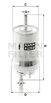 Bränslefilter MANN-FILTER WK 59 x