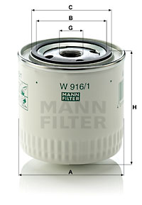 Oljefilter MANN-FILTER W 916/1