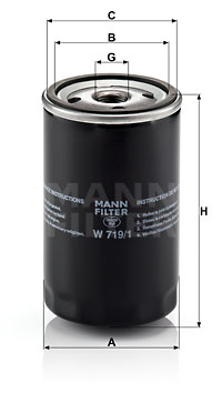 Oljefilter MANN-FILTER W 719/1
