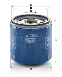 Oljefilter MANN-FILTER W 7056