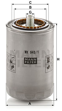 Bränslefilter MANN-FILTER WK 943/1