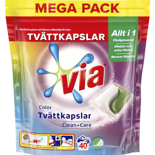 VIA Tvättkapslar Duo Color