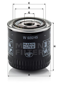 Oljefilter MANN-FILTER W 920/45