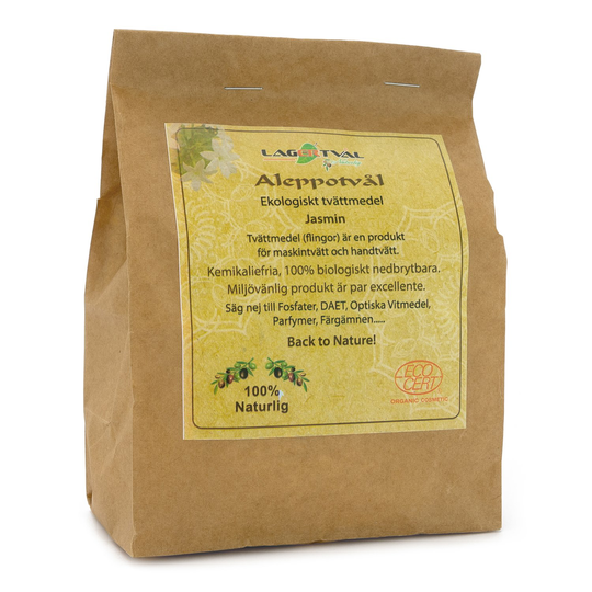Lagertvål Tvättflingor Aleppotvål - Jasmin, 400 g